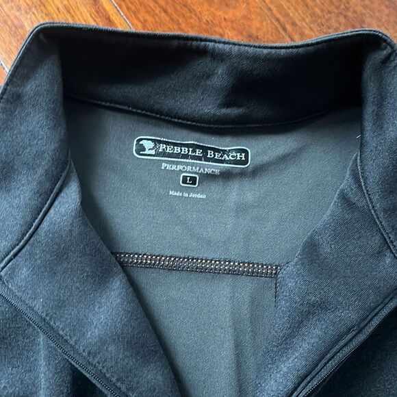 Mens Very Dark Grey Quarter Zip Pullover Jacket Sweater - Picture 3 of 6